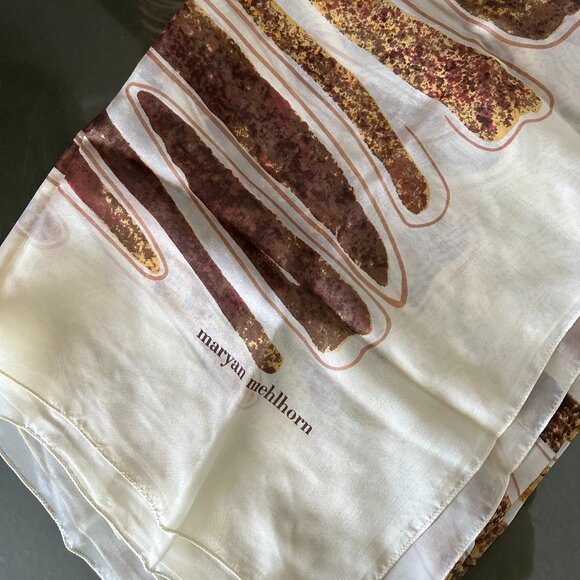 NWOT Maryan Mehlhorn Animal Print One-Piece Swimsuit + Silk Scarf Coverup, sz 12 - Picture 4 of 5